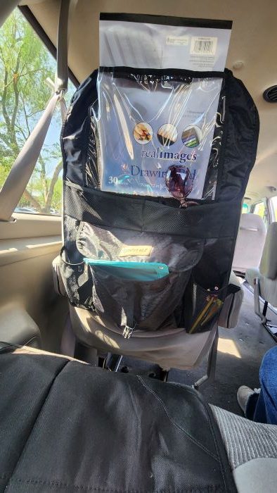 Van Seat Activity Pouch body rotated