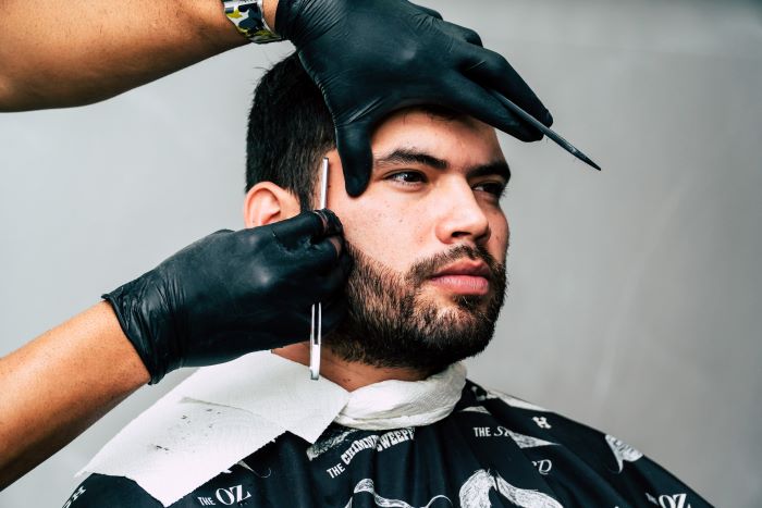 men selfcare haircut body